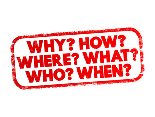 Questions whose answers are considered basic in information gathering or problem solving, stamp concept background