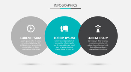 Set Oil railway cistern, Motor gas gauge and rig. Business infographic template. Vector