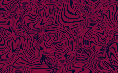 Abstract illustration waves marbling background, pink, purple, and black wallpaper graphic design.Wavy Swirl Seamless Pattern Groovy Background.
