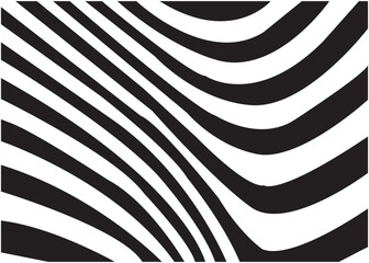 Naklejka premium Abstract Modern background of waves of many surface lines.Vector illustration. Black and White with Wavy Lines Pattern.