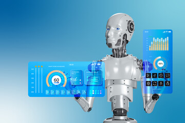 3D Realistic Smart remote home control system app. Living room interior in background.
