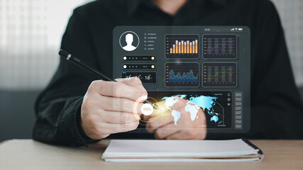 Smart remote home control system app. Living room interior in background.
