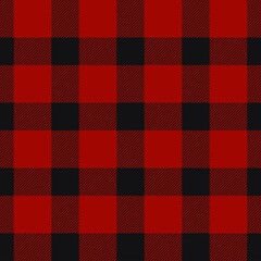 Tartan seamless pattern, black and red can be used in fashion design. Bedding, curtains, tablecloths