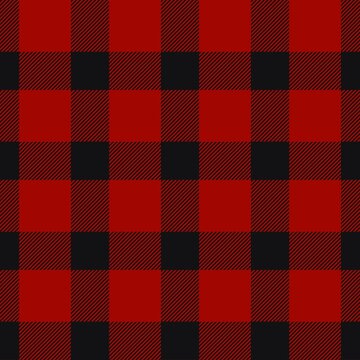 Tartan seamless pattern, black and red can be used in fashion design. Bedding, curtains, tablecloths