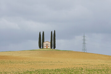 chapel in the countryside of tuscany