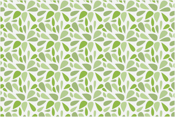 Green natural leaves pattern, vintage illustration background, green leaf monochrome graphic abstract design.