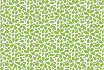 Green natural leaves pattern, vintage illustration background, green leaf monochrome graphic abstract design.