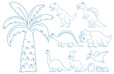Simple doodle children drawing dinosaur © GraphicsRF