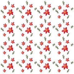 pattern with red flowers