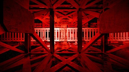 Obraz premium the red railway