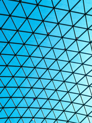 abstract of architecture glass roof for background used