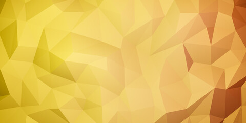 Yellow orange polygons background, polygonal abstract wallpaper with geometric shapes and texture patterns color gradient backdrop with copy space for text