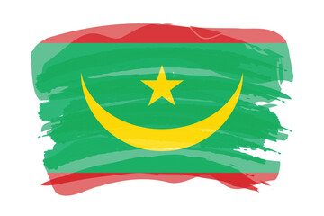 Brushstroke flag of MAURITANIA