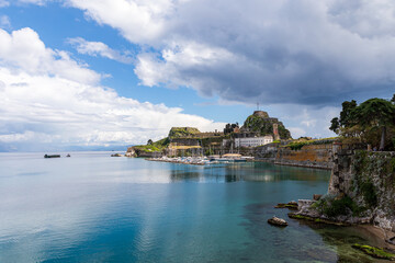 Obraz premium Old Fortress Paleo Fryrio, Greece: Corfu Kerkyra