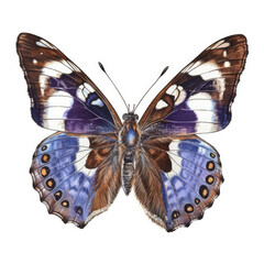 purple emperor butterfly watercolor created by Generative Ai Tools