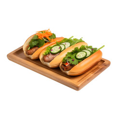 sandwich with ham and vegetables