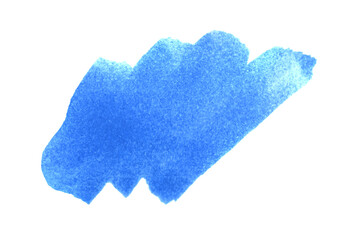 Blauer Banner gemalt mit einem Pinsel