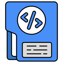 Editable design icon of programming file