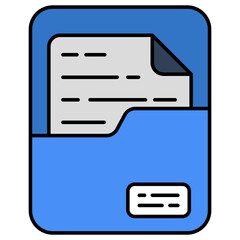 Editable design icon of document case