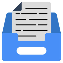 An icon design of document drawer 