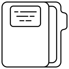 Editable design icon of folder case