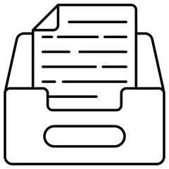 An icon design of document drawer 