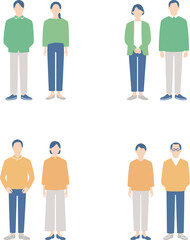 夫婦の全身イメージセット