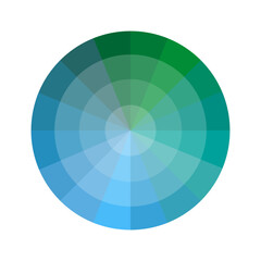 Green circular palette. Gradient color. Vector illustration.