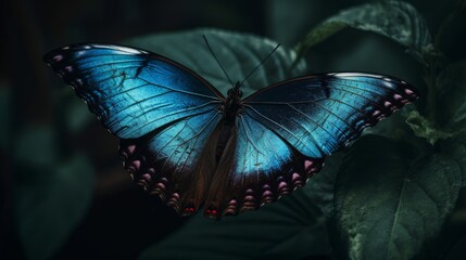 Colorful and vinrant butterfly, close-up. AI generated