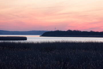 Fototapeta na wymiar sundown at north germany near baltic sea