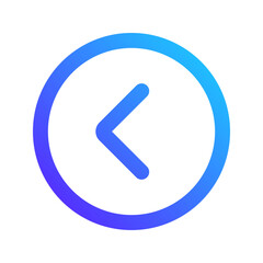left chevron gradient icon