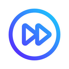 fast forward gradient icon