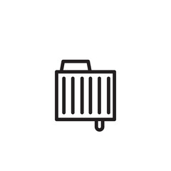 car radiator service outline icon