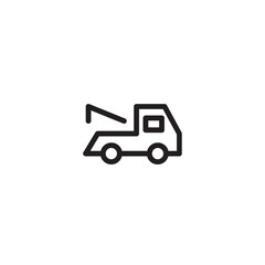 car tow truck outline icon