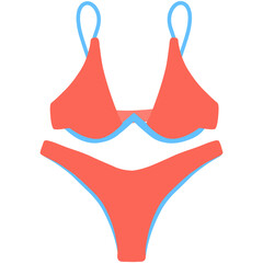 Cute bikini, Summer Bikini, Swimwear, swimsuit illustration