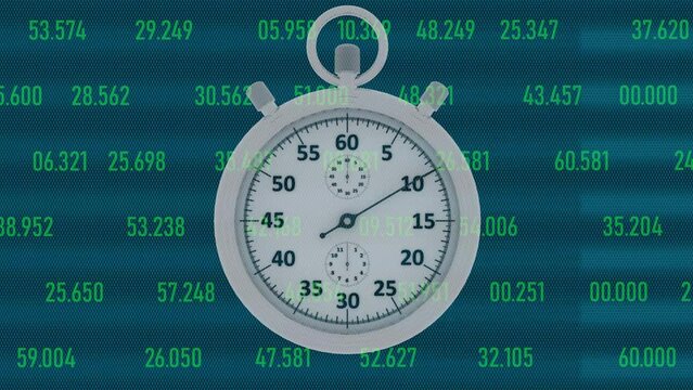 Illustrazione - Video. Tempo. Cronometro. Un minuto.