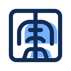 x ray filled line icon