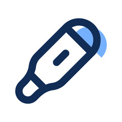 thermometer filled line icon