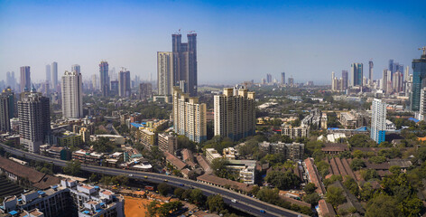 Naklejka na ściany i meble aerial view mumbai