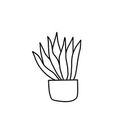 Potted Plant Outline