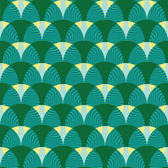 Fototapeta na wymiar Art Deco Geometric Seamless Pattern Vector Background Retro Style Trendy Elegant Wallpaper Fabric Package Warping Paper Cover