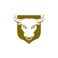 Bull head icon isolated on transparent background