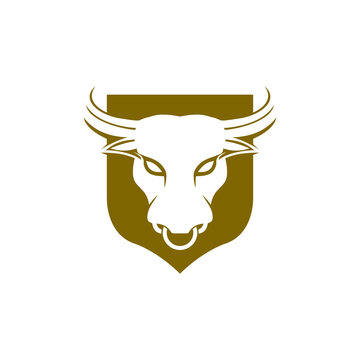 Bull head icon isolated on transparent background