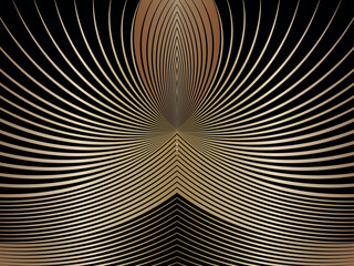 gold metallic effect background, halftone lines dynamic pattern, vector decorative golden texture