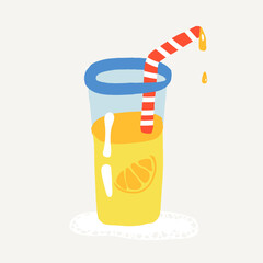 Summer refreshing drink in transparent glasses with a striped cocktail tube. Detox diet, vitamins.