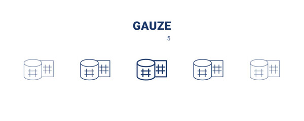 gauze icon. Thin, light, regular, bold, black gauze icon set from dental health collection. Editable gauze symbol can be used web and mobile