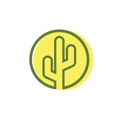 cactus logo template vector Illustration