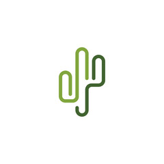 cactus logo template vector Illustration