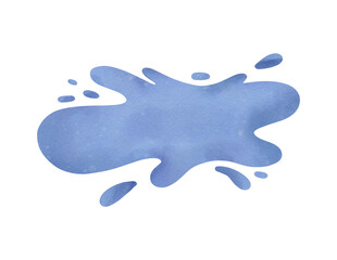 Watercolor colorful splash milk or water on a white backdrop. Template for a label. Abstract design