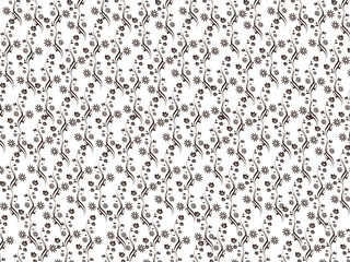 seamless floral pattern's set of collection ornaments. decorative hand drawn abstract botanic leaves background. Endless textile texture used for printing retro fabric pattern design.